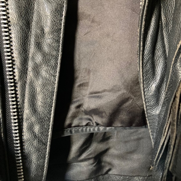 Vintage Open Road for Wilson Leather Moto Jacket W/Fringe Men’s XL - Picture 13 of 13